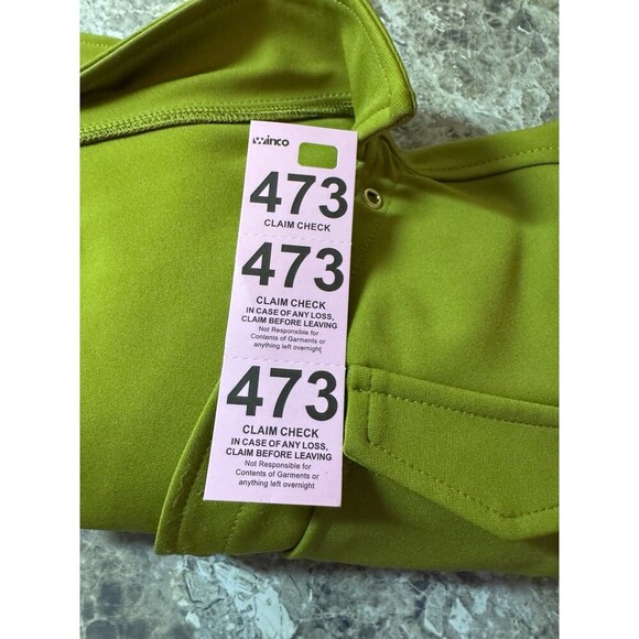 Miss Circle Women’s M Long Sleeve Open Crop Top Tie Front, Pockets, Lime Green - Picture 11 of 11